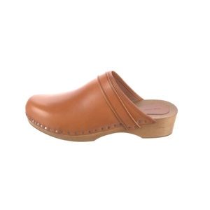 Isabel Marant Thalie Cognac Brown Leather Clogs Size 40 / Women’s 9